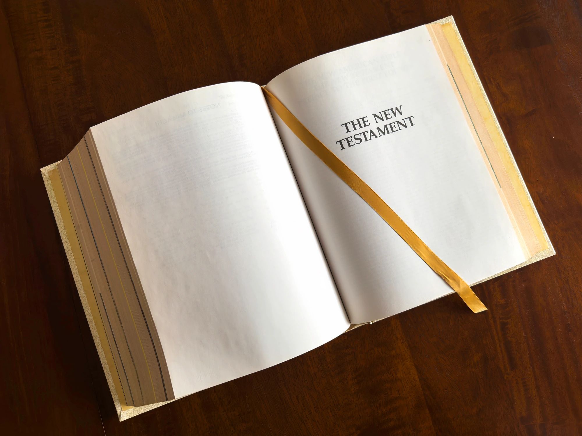 Open Bible at the New Testament