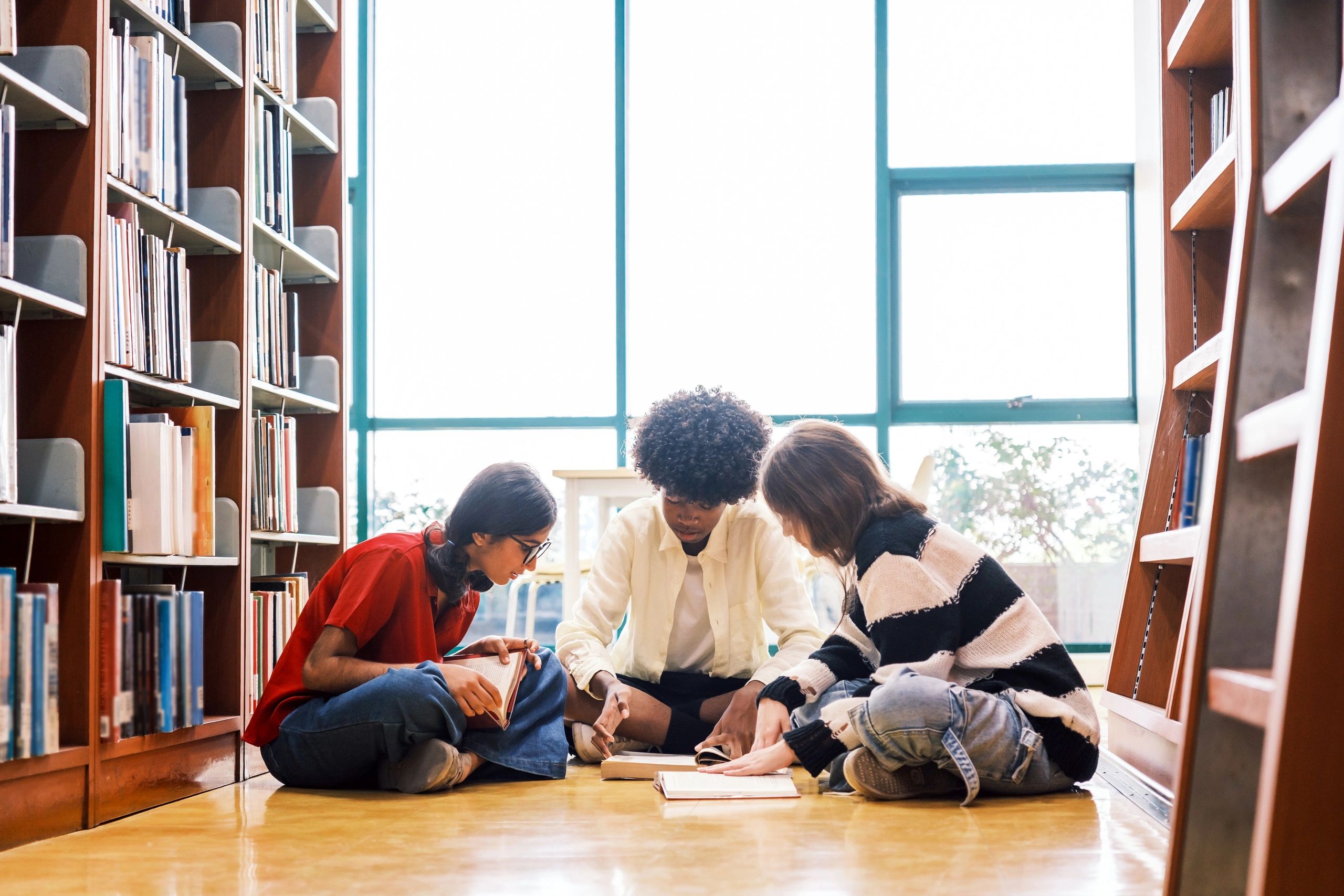 Small group reading and discussing together